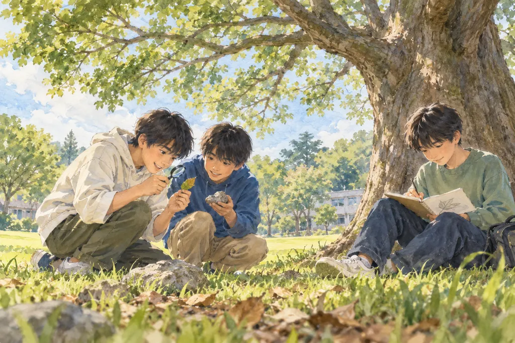 桐朋中学校の学びをイメージしたイラスト(AI生成)(AI生成のイメージイラスト)