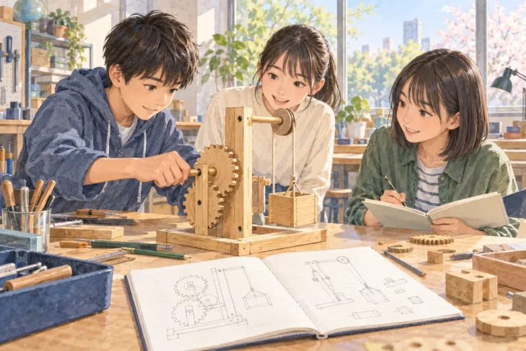 芝浦工業大学附属中学校の学びをイメージしたイラスト（AI生成）（AI生成のイメージイラスト）