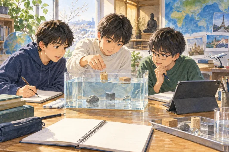 世田谷学園中学校の学びをイメージしたイラスト（AI生成）（AI生成のイメージイラスト）