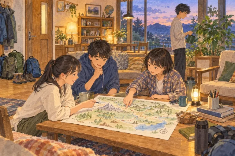 公文国際学園中等部の学びをイメージしたイラスト（AI生成）（AI生成のイメージイラスト）