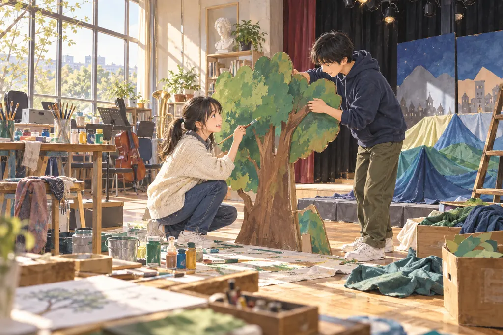 成城学園中学校の学びをイメージしたイラスト（AI生成）（AI生成のイメージイラスト）