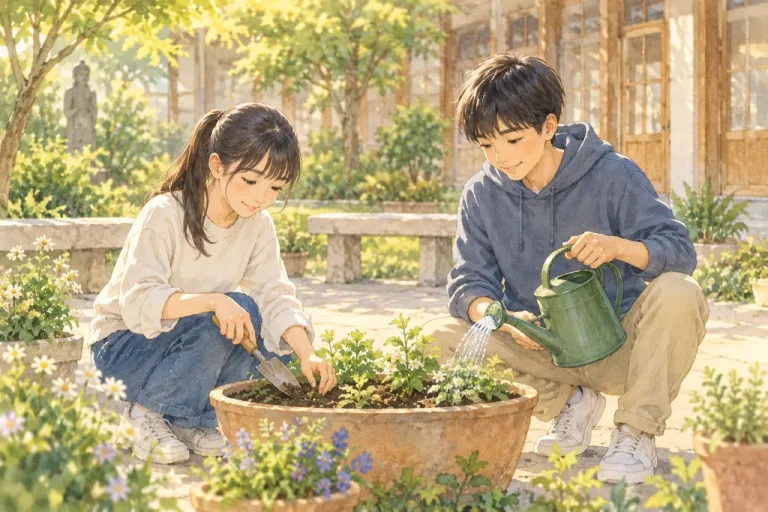 淑徳中学校の学びをイメージしたイラスト（AI生成）（AI生成のイメージイラスト）