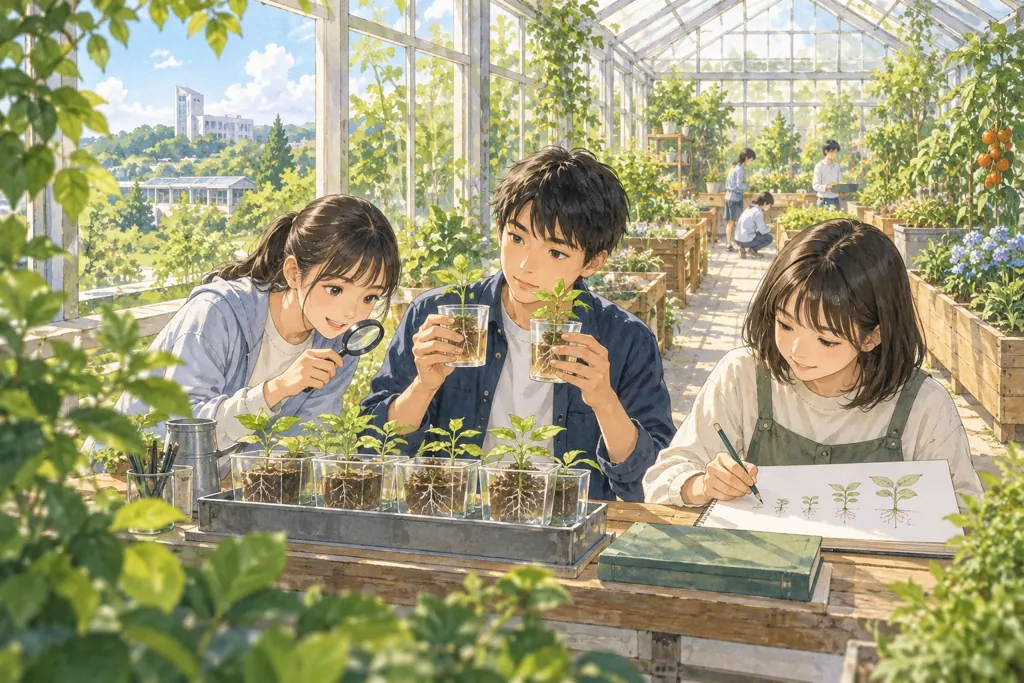 日本大学藤沢中学校の学びをイメージしたイラスト(AI生成)(AI生成のイメージイラスト)