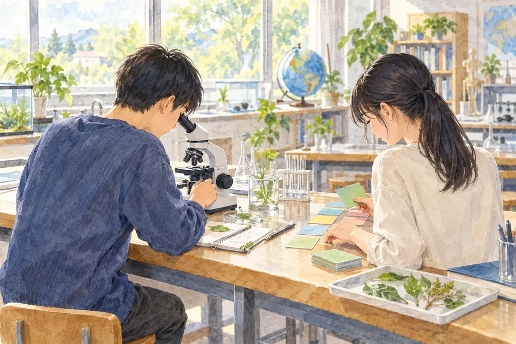 北里大学附属順天中学校の学びをイメージしたイラスト(AI生成)(AI生成のイメージイラスト)